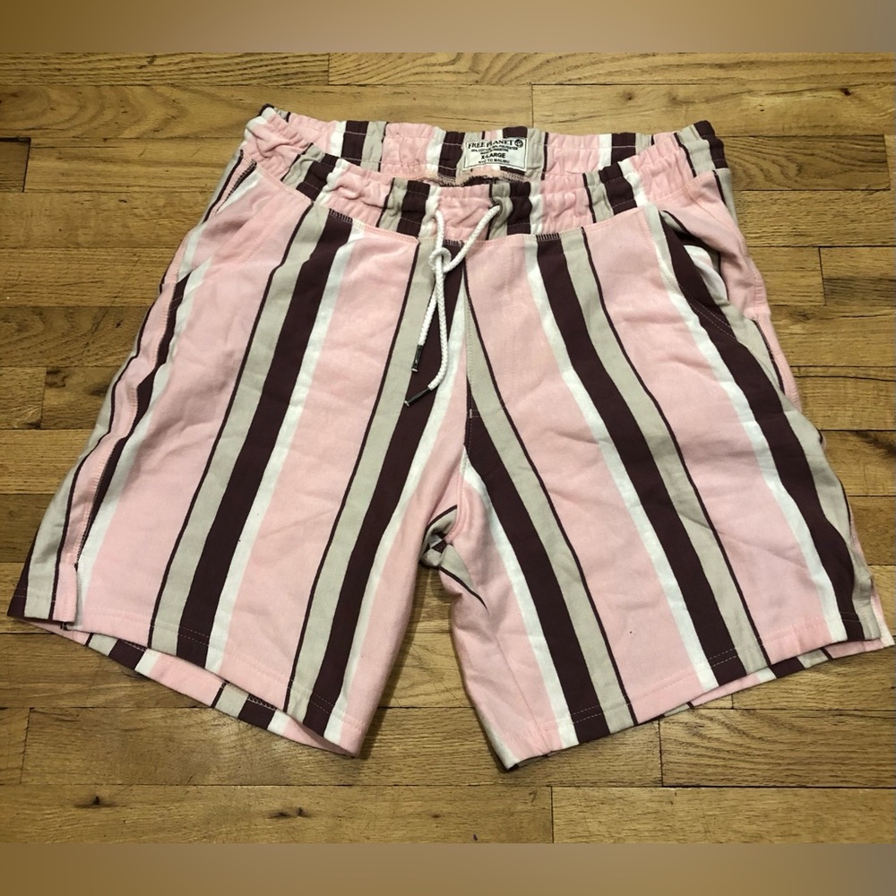 Free Planet Men’s XL Striped Cotton Shorts